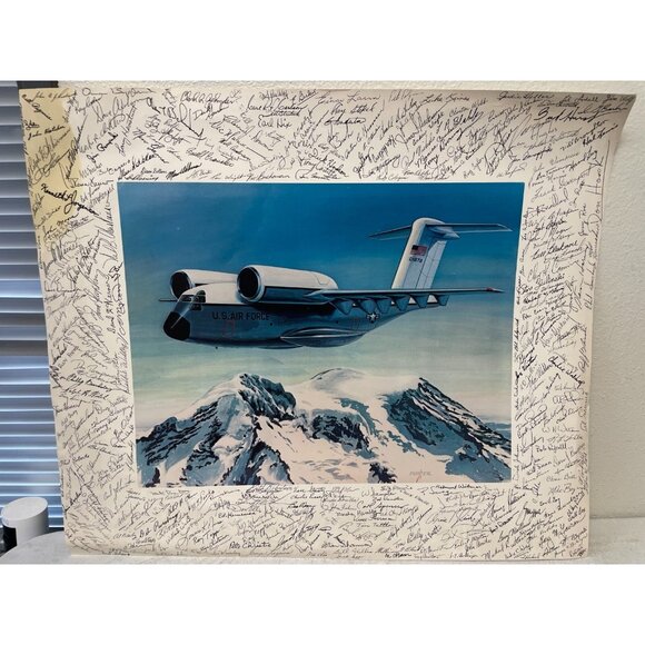 Vintage Original Boeing YC-14 STOL Tactical Transport Airplane Air Force Poster - Picture 1 of 7